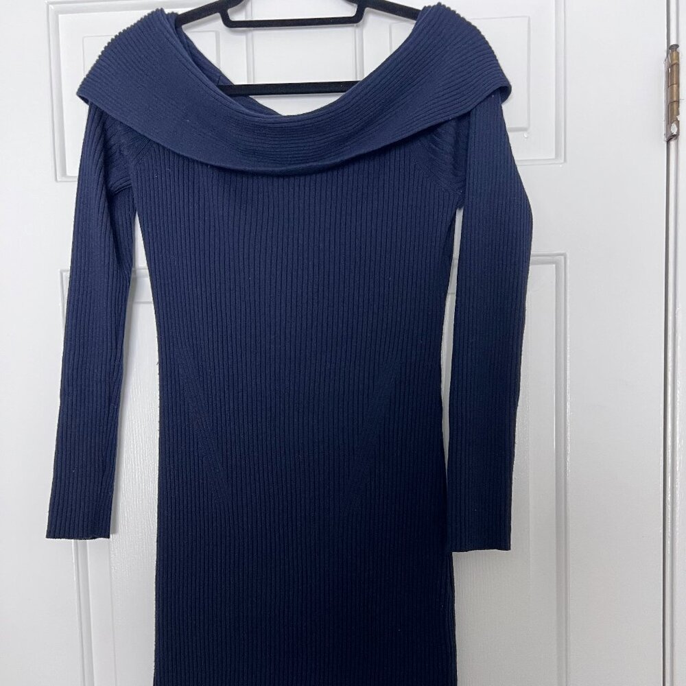 banana republic factory Off-Shoulder Midi Sweater Dress Size S